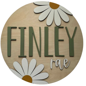 Flower Nursery Name Sign – Modern Daisy Garden