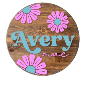Flower Nursery Name Sign – Playful Daisy Pop