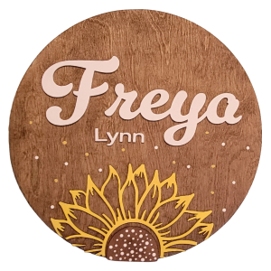 Flower Nursery Name Sign – Sunflower Bloom