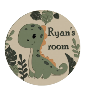 Little Critters Nursery Name Sign – Dinosaur Room Sign
